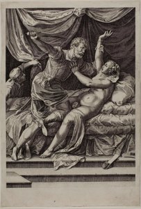 Tarquin og Lucretia af Cornelis Cort