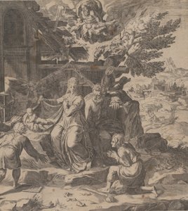 Hyrdernes tilbedelse, 1569. af Cornelis Cort