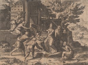Hyrdernes tilbedelse, 1569., 1569. af Cornelis Cort