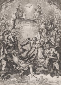 Tilbedelsen af Treenigheden, 1566. af Cornelis Cort