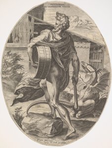 Triptolemus fra The Rural Gods, 1565. af Cornelis Cort