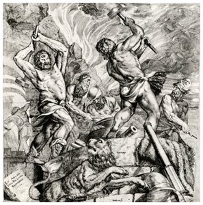 Vulcans Forge, 1500-tallet, 1937 af Cornelis Cort