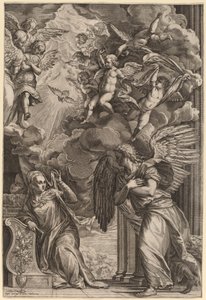 Bebudelsen af Cornelis Cort after Titian