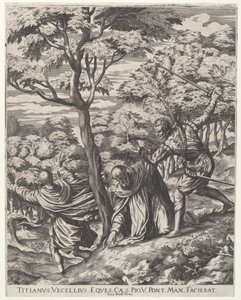Mordet på Sankt Peter Martyr af Cornelis Cort, after Titian