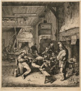 Violinspiller på et værtshus af Cornelis Dusart