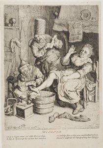 The Cupper (Kopster) af Cornelis Dusart