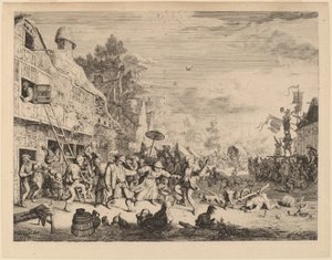 Landsbyfestival af Cornelis Dusart
