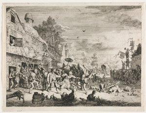 Landsbyfest. af Cornelis Dusart