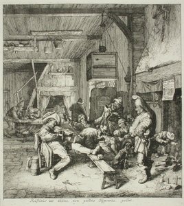 Violinspiller på en kro af Cornelis Dusart