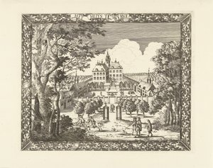Udsigt over Huis te Werve i Voorburg Het Huys te Werve (titel på objekt)