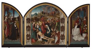 Triptykon med Kristi klagesang af Cornelis Engebrechtsz.