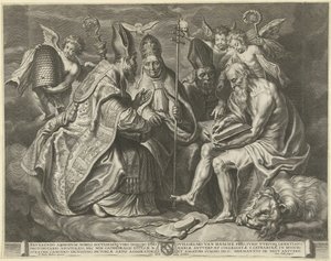 De fire kirkefædre af Cornelis Galle (I)