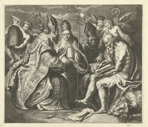 De fire kirkefædre af Cornelis Galle (I)