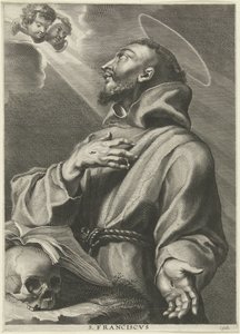 H. Franciscus van Assisi St. Francis (titel på objekt) af Cornelis Galle (I)