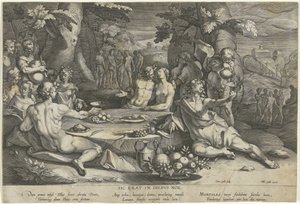 Syndigt leve i Noas dage Sic erat i diebus Noe (titel på objekt) af Cornelis Galle (I)