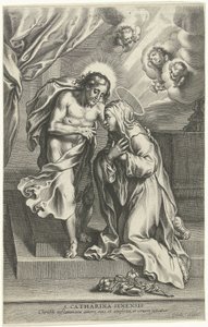 Kristus og den hellige Katarina af Siena af Cornelis Galle (II)