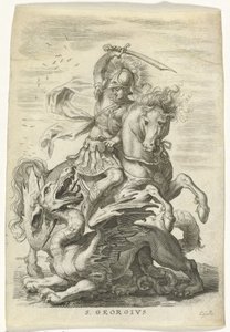 H. Joris kæmper mod dragen af Cornelis Galle (II)