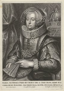 Portræt af Maria Anna af Østrig, kone til kejser Ferdinand III