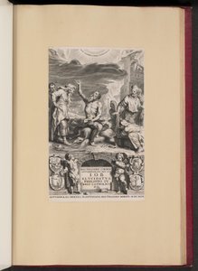 Titelblad for Balthasar Cordier, Iob Elvcidatvs af Cornelis Galle II after Abraham van Diepenbeeck