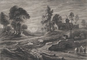 Landskab med trækbrønd, 1638-60.