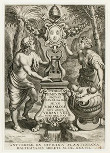 Titelblad fra Silvae Urbanianae af Cornelis Galle I
