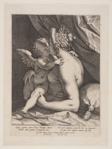 Venus og Amor af Cornelis Galle I