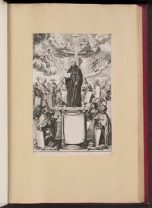 Titelblad for Dommo Benedicto Haeftanos S. Benedictvs Illvstratvs af Cornelis Galle I after Sir Peter Paul Rubens