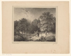 Jæger i en skov