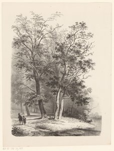 To figurer, der går i en skov