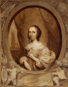 Anna Maria van Schurman af Cornelis Jonson van Ceulen