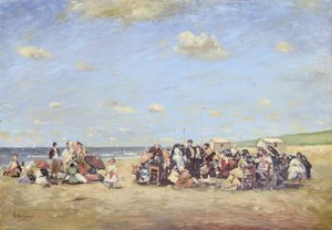 On the Beach (olie om bord) af Cornelis Koppenol
