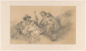 Hvilende Landsmænd af Cornelis Kruseman