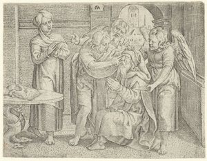 Helbredelse af Tobit Historien om Tobias (serietitel) af Cornelis Massijs