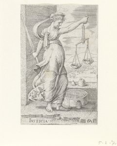 Retfærdighed Retfærdighed (titel på objekt) Dyderne (serietitel) af Cornelis Massijs