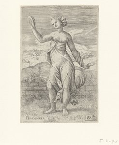 Advarsel Prudencia (titel på objekt) Dyderne (serietitel) af Cornelis Massijs