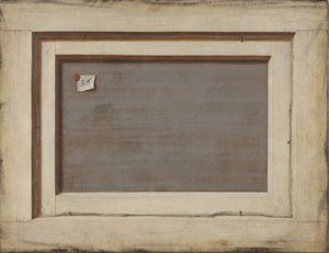 Trompe loeil. Bagsiden af et indrammet maleri, 1668-1672