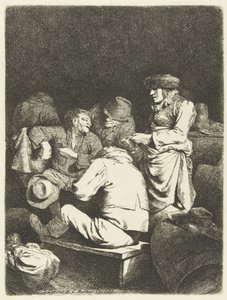 Værtinden og selskab i kro af Cornelis Pietersz. Bega