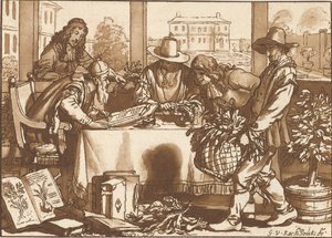 botaniker af Cornelis Ploos van Amstel (signed by artist)