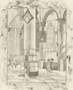 Kerkinterieur af Cornelis Ploos van Amstel