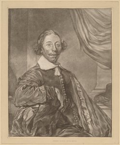Portræt af en siddende mand af Cornelis Ploos van Amstel