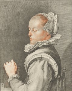 Portræt af en ung kvinde af Cornelis Ploos van Amstel