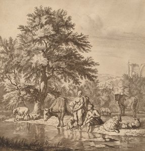 Hyrde og hyrdinde med deres flok, 1763, udgivet 1765.