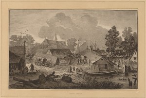 Landsby med Dam af Cornelis Ploos van Amstel