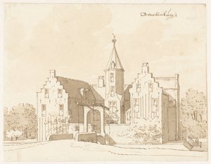 Slot Drakenburg ved Baarn af Cornelis Pronk (possibly)