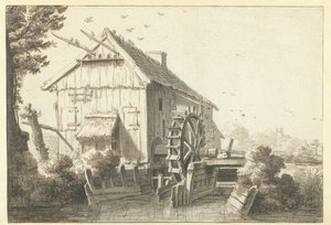 vandmølle af Cornelis Saftleven (attributed to)