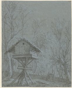 Dueslag mellem træer af Cornelis Saftleven (possibly)