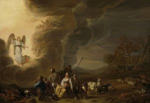 Bebudelsen til hyrderne. 1630-50