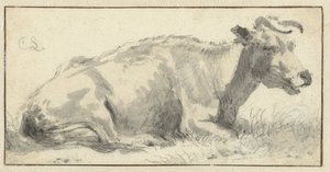 Tilbagelænet ko, til højre af Cornelis Saftleven