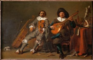 The Duet (med selvportræt) af Cornelis Saftleven