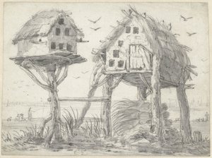 To duehuse af Cornelis Saftleven